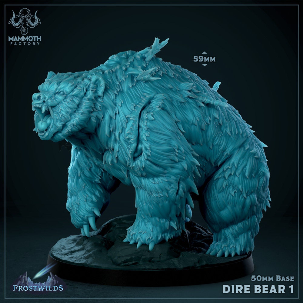 Dire Bear Frosty Beast 4 Poses BIG