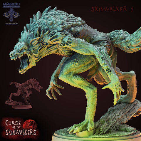 Skinwalker - Infected Wolf Hunter Figure 12k 14k + BONUS Print 3D RPG Miniature Gift Idea mini | Dungeons & Dragons | Tabletop | Mammoth