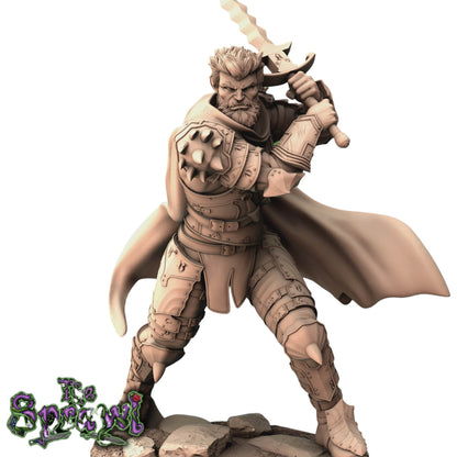 Garram - Human Orc Warrior Figure 12k 14k + BONUS Print 3D RPG Miniature Gift Idea mini | Dungeons & Dragons | Tabletop | Mammoth