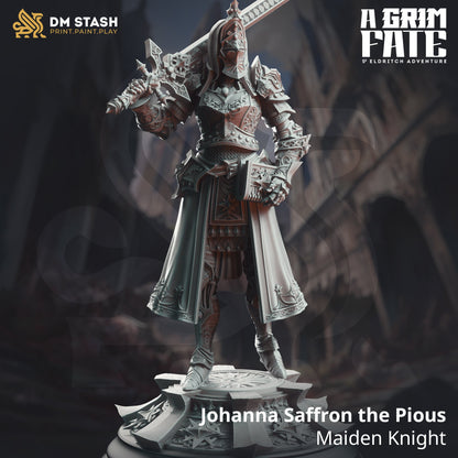 Johanna Inquisitor Knight Paladin Legions Figure dnd + BONUS Print 3d 14k miniature Gift Idea mini | Dungeons & Dragons | Tabletop  DM Stash