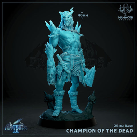 Champion Hunter Barbarian Warrior Figure DND 14k + BONUS Print 3D RPG Miniature Gift Idea mini | Dungeons n Dragons D&D | Tabletop | Mammoth