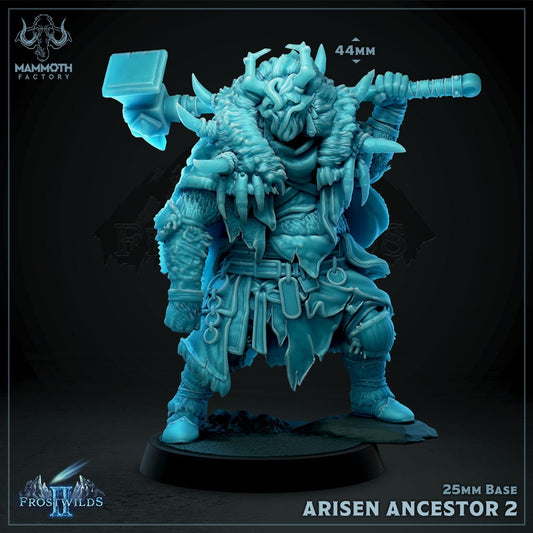 Ancestor 2 Frost Warrior Hammer Figure DND 14k + BONUS Print 3D RPG Miniature Gift Idea mini | Dungeons n Dragons D&D | Tabletop | Mammoth