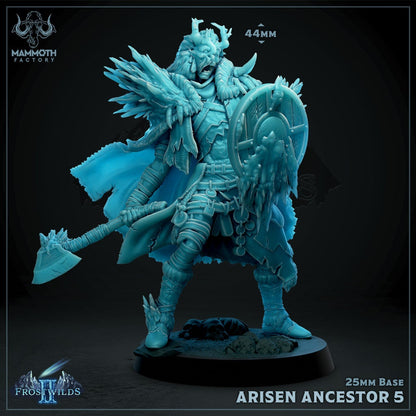 Ancestor 5 Ice Warrior Defender Figure DND 14k + BONUS Print 3D RPG Miniature Gift Idea mini | Dungeons n Dragons D&D | Tabletop | Mammoth