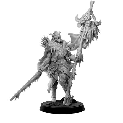 Ancestor 6 Leader Banner Fighter Figure DND 14k + BONUS Print 3D RPG Miniature Gift Idea mini | Dungeons n Dragons D&D | Tabletop | Mammoth