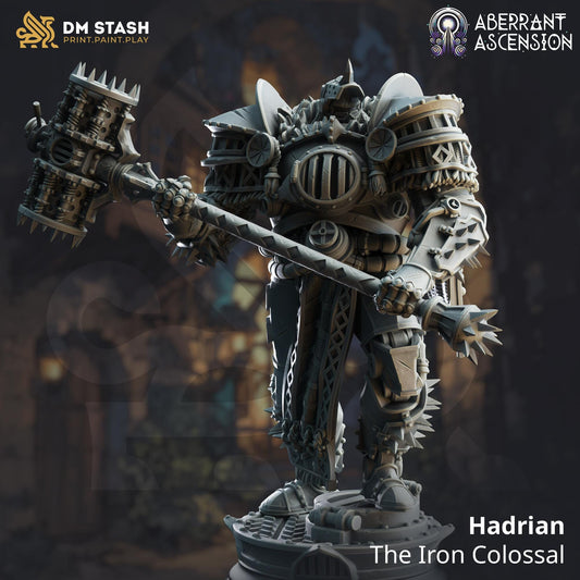 Hadrian - Warforged Colossus Hammer Figure 12k + Base Print 3D RPG Miniature Gift Idea mini | Dungeons & Dragons DND Tabletop | DM Stash