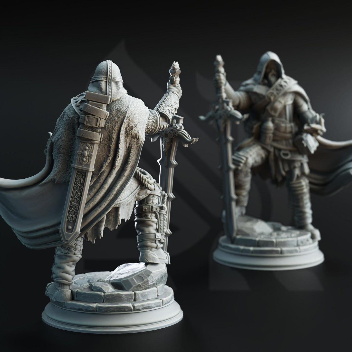 Ator - Human Revenant Ranger Figure 12k + Base Print 3D RPG Miniature Gift Idea mini | Dungeons & Dragons DND Tabletop | DM Stash