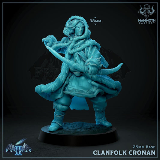 Cronan - Archer of Hunter Clan Figure DND 14k + BONUS Print 3D RPG Miniature Gift Idea mini | Dungeons n Dragons D&D | Tabletop | Mammoth