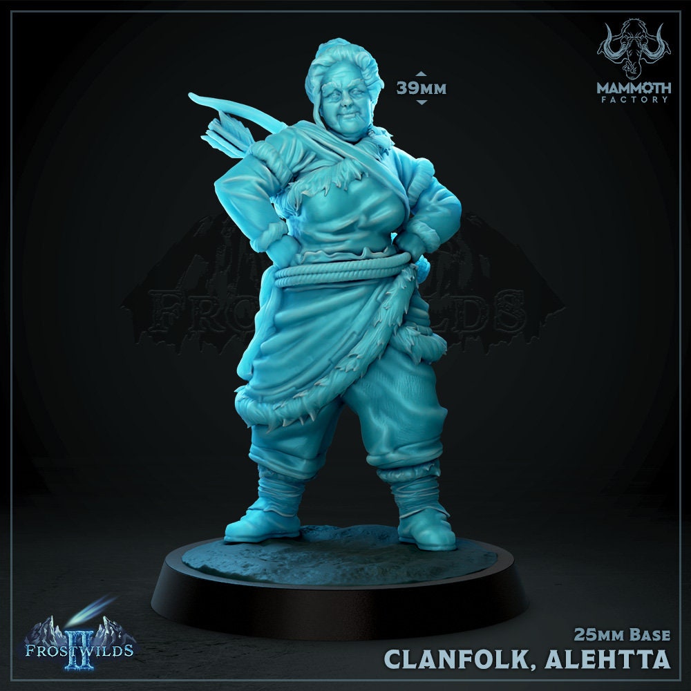 Alehtta Senior Commander Archer Figure DND 14k + BONUS Print 3D RPG Miniature Gift Idea mini | Dungeons n Dragons D&D | Tabletop | Mammoth