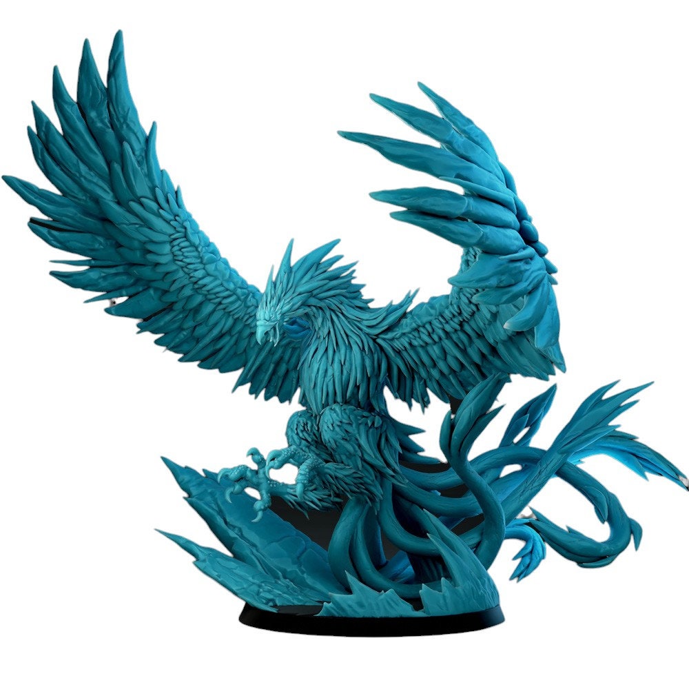 Ice Storm Phoenix Huge Beast Figure DND 14k + BONUS Print 3D RPG Miniature Gift Idea mini | Dungeons n Dragons D&D | Tabletop | Mammoth