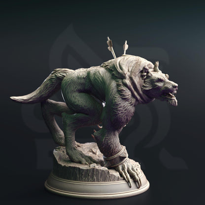 Werewolf Warriors Beasts Animals Figure 14k + Base Print 3D RPG Miniature Gift Idea mini | Dungeons & Dragons DND Tabletop | DM Stash