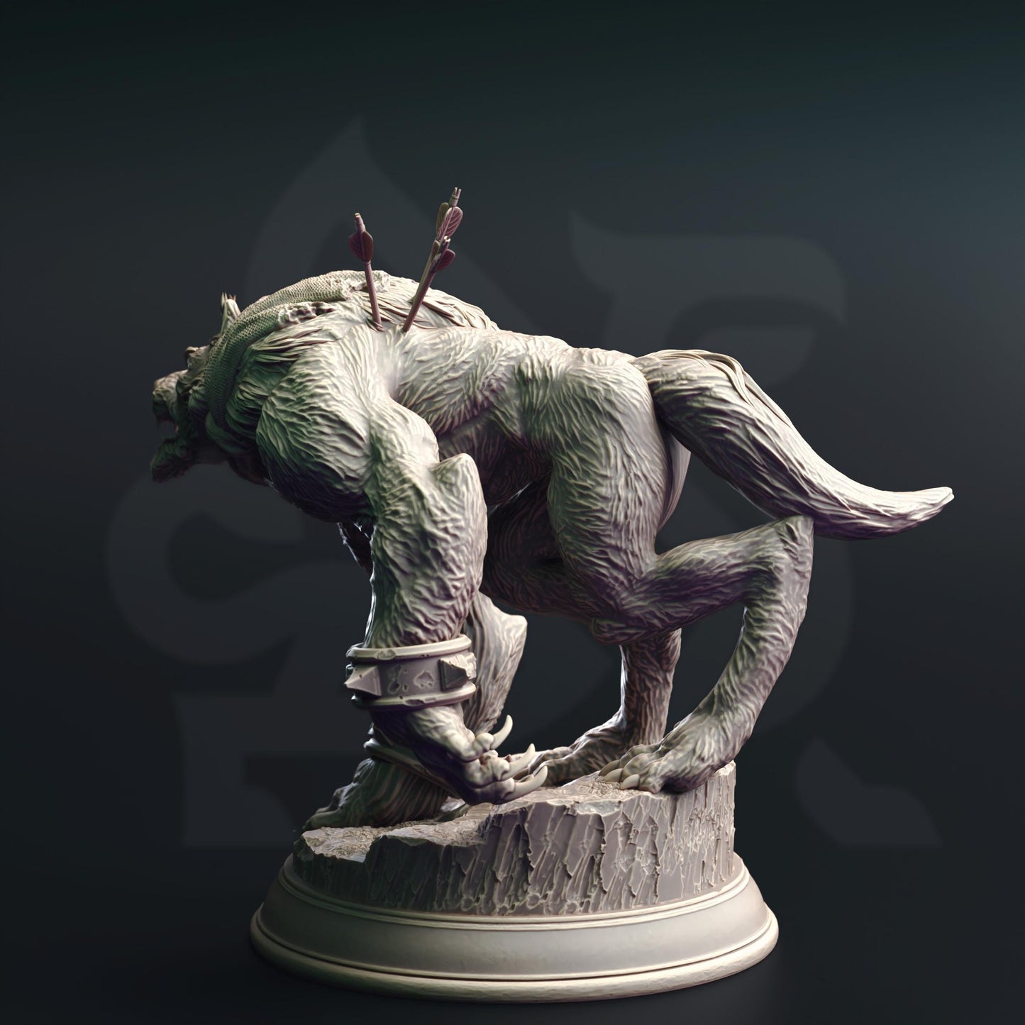 Werewolf Warriors Beasts Animals Figure 14k + Base Print 3D RPG Miniature Gift Idea mini | Dungeons & Dragons DND Tabletop | DM Stash