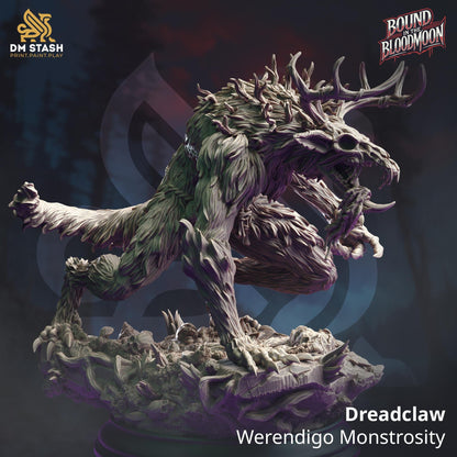 Wendigo Monstrosity - Dreadclaw Beast Figure 14k + Base Print 3D RPG Miniature Gift Idea mini | Dungeons & Dragons DND Tabletop | DM Stash