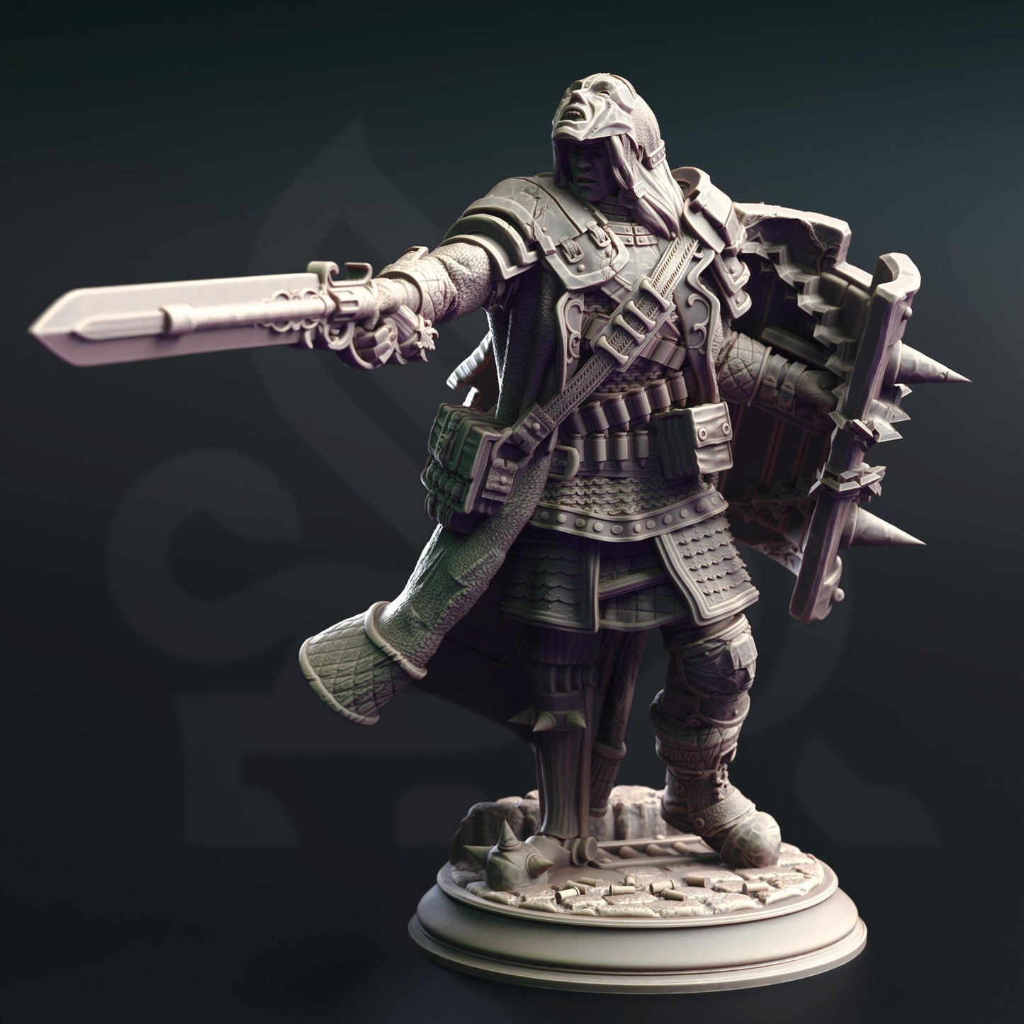 Dane Veteran Vampire Hunter Knight Figure 14k + Base Print 3D RPG Miniature Gift Idea mini | Dungeons & Dragons DND Tabletop | DM Stash