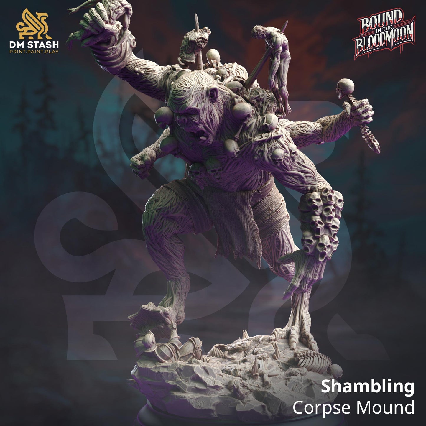 Shambling Corpse Collector Giant Figure 14k + Base Print 3D RPG Miniature Gift Idea mini | Dungeons & Dragons DND Tabletop | DM Stash