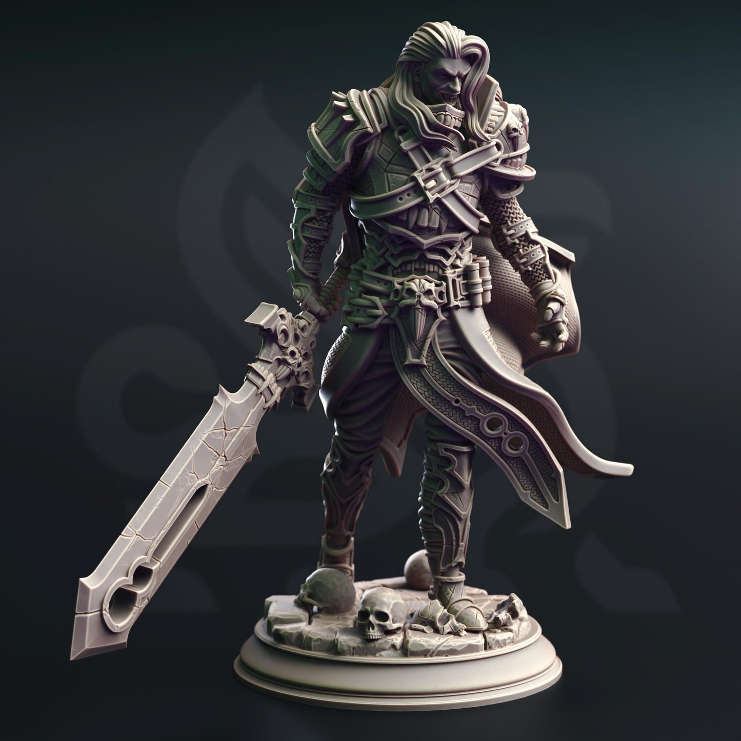 Vampire Knight - Ser Gaston Paladin Figure 14k + Base Print 3D RPG Miniature Gift Idea mini | Dungeons & Dragons DND Tabletop | DM Stash