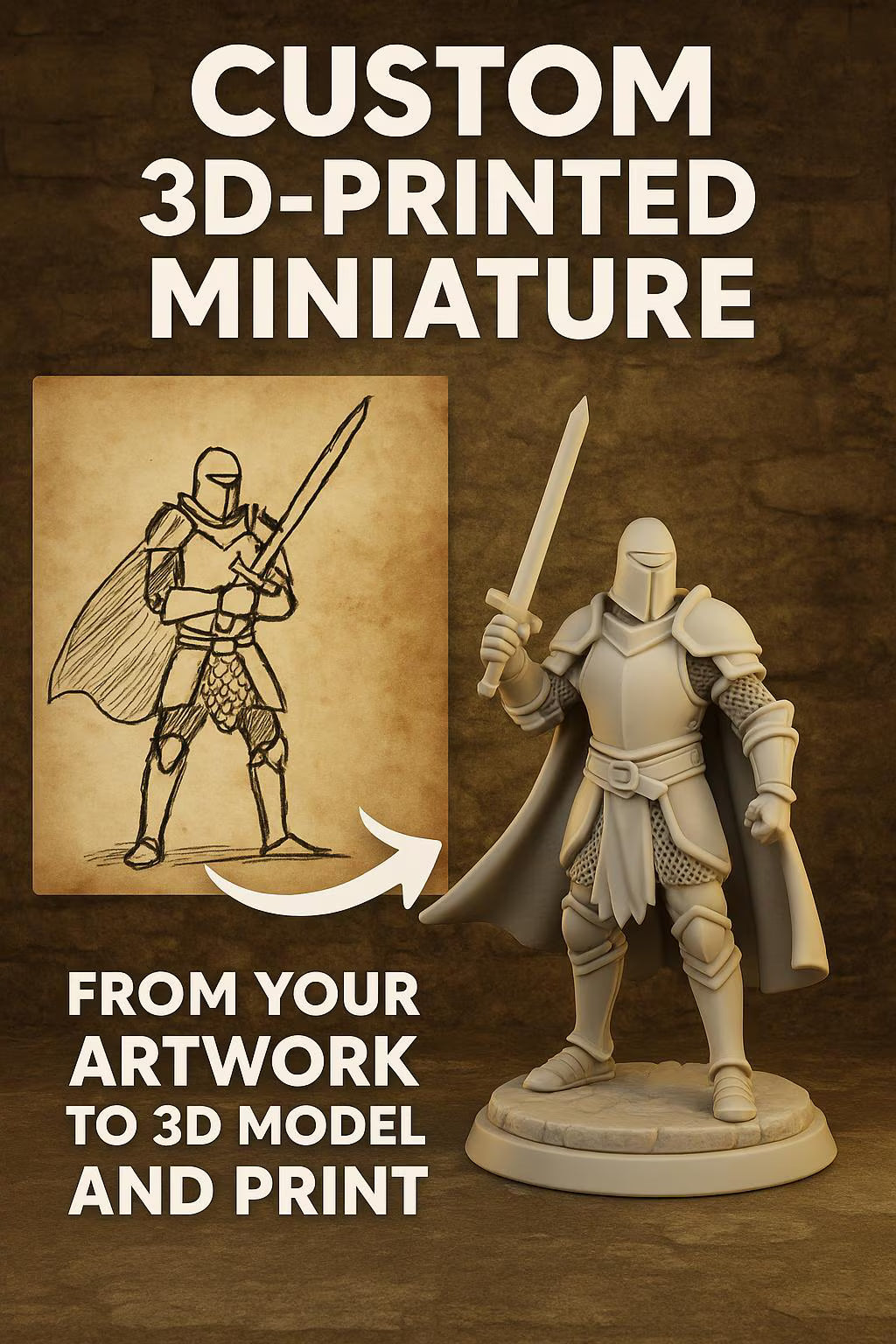 Custom 3D Miniature from Your Character Art