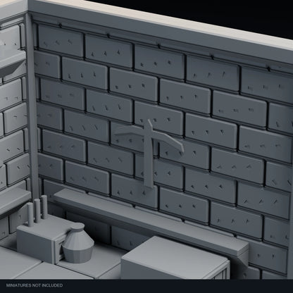 Close-up visualization of the wall-mounted crossbow in Hunter’s Workshop.