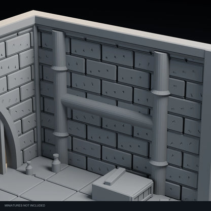 Close-up visualization of the sculpted pipework in Sewers.