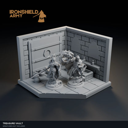 Treasure Vault with Aaron and Alwine shown for scale. Miniatures and their bases not included.