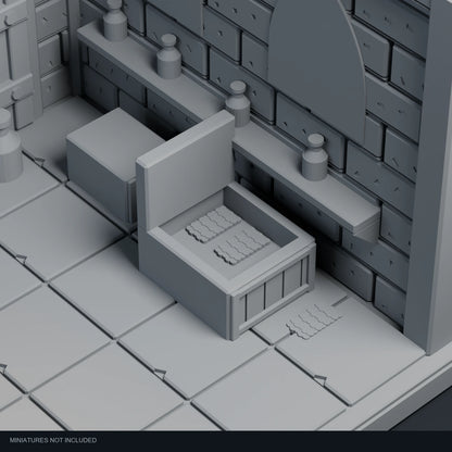 Close-up visualization of the chest and sculpted coins in Treasure Vault.