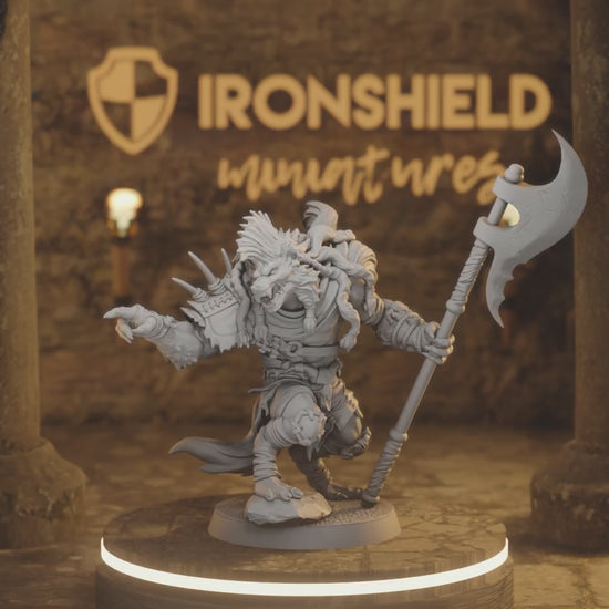 Boneyard Gnoll 5 Gnoll Fighter DnD miniature 3D printed resin tabletop RPG figure