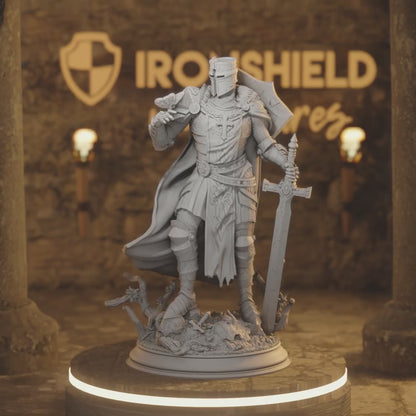 Ser Ludwig - Will of Horauthin Human Fighter, Paladin DnD miniature 3D printed resin tabletop RPG figure