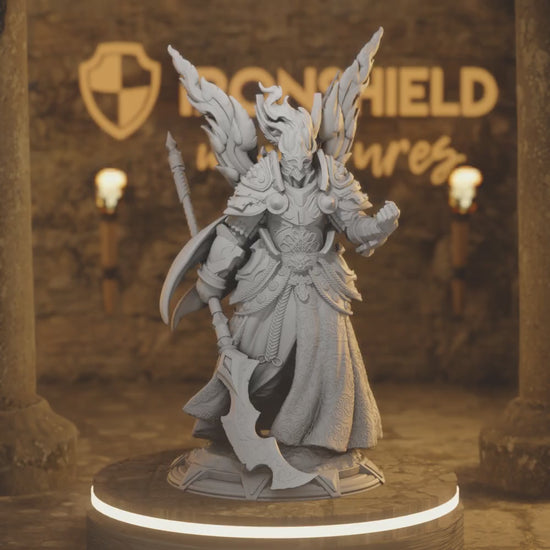 Celestial Fighter Horauthin Archangel Guard — 360° rotating view of 3D printed DnD miniature