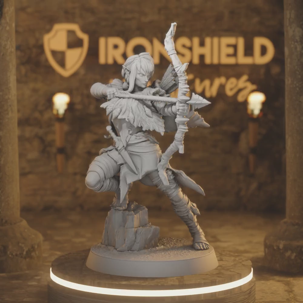 Nissei Heart Piercer 4 – Silent Tracker Knife Assassin — 360° rotating view of 3D printed DnD miniature