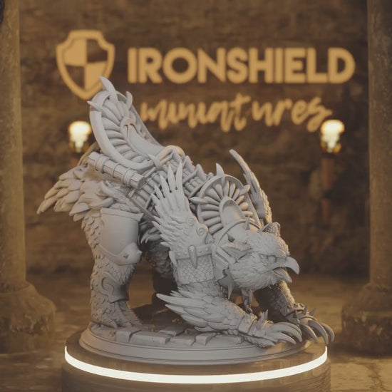 Old Betty Beast Barbarian DnD miniature 3D printed resin tabletop RPG figure