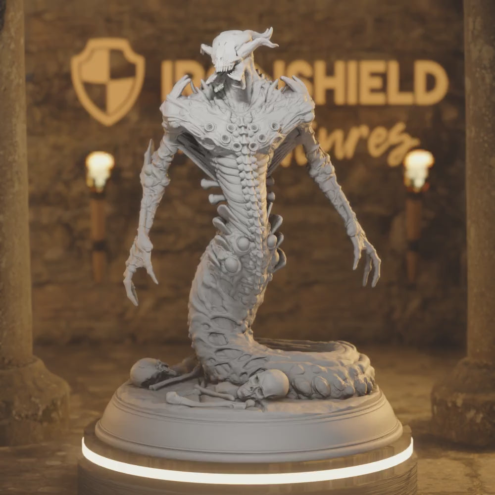 Eldritch Shapeshifter Aberration - The Listener — 360° rotating view of 3D printed DnD miniature