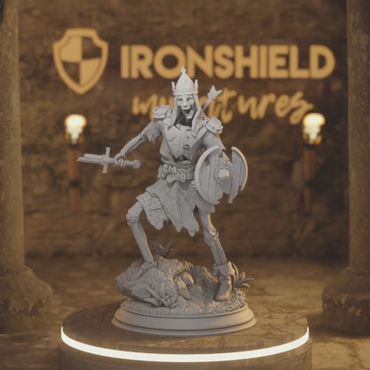 The Fallen & Damned - Lost Crusader Soldier Undead Fighter DnD miniature 3D printed resin tabletop RPG figure