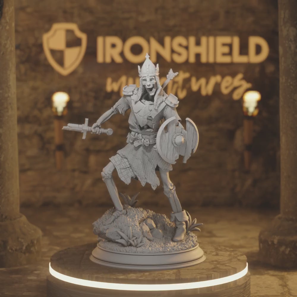 The Fallen & Damned - Lost Crusader Soldier Undead Fighter DnD miniature 3D printed resin tabletop RPG figure