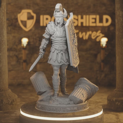 Imperial Centurion - Trellus Tacitus Knight — 360° rotating view of 3D printed DnD miniature