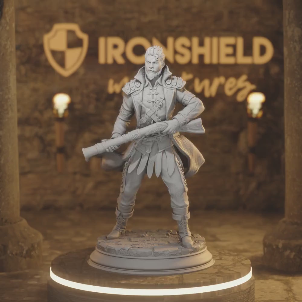 Soldiers Human Gunslinger DnD miniature 3D printed resin tabletop RPG figure