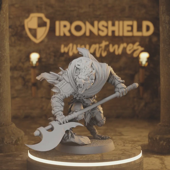 Boneyard Gnoll 4 Gnoll Fighter DnD miniature 3D printed resin tabletop RPG figure