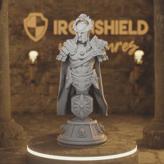 BUST Vilryn Elf Paladin DnD miniature 3D printed resin tabletop RPG figure
