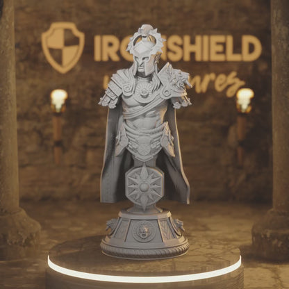 BUST Vilryn Elf Paladin DnD miniature 3D printed resin tabletop RPG figure
