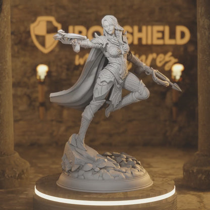 Drow Assassin Crossbow - Vakara N'Thara Ranger — 360° rotating view of 3D printed DnD miniature