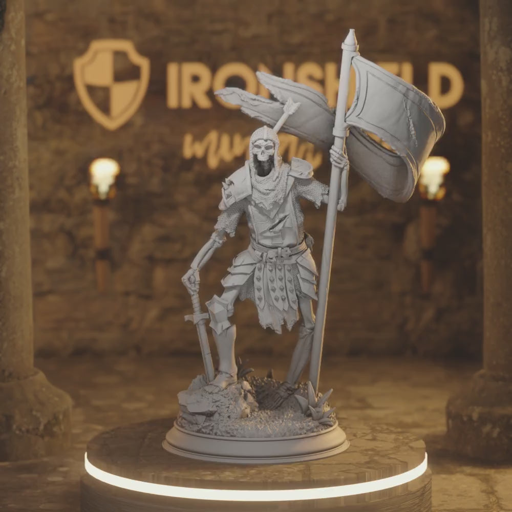 The Fallen & Damned - Lost Crusader Crusader Undead Fighter DnD miniature 3D printed resin tabletop RPG figure
