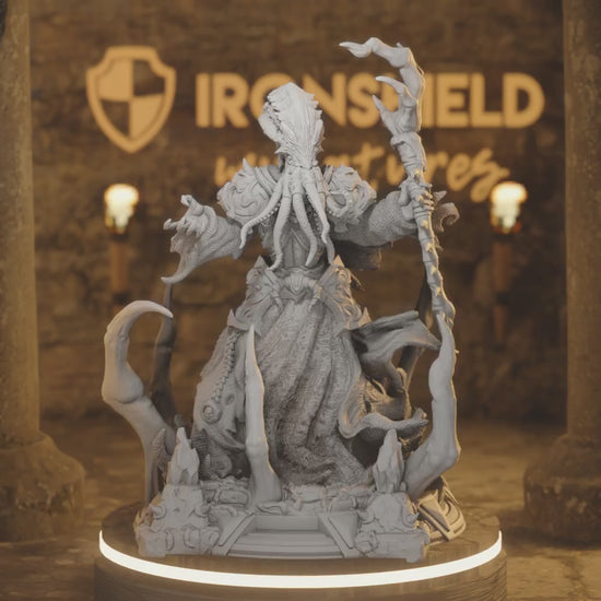 Thilinos – Elder PsyflayerSea Monster Aberration — 360° rotating view of 3D printed DnD miniature
