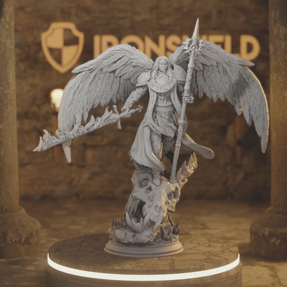 Tyrius Ascended Celestial Paladin DnD miniature 3D printed resin tabletop RPG figure