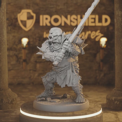 Ironcrag Ogre 2 Ogre DnD miniature 3D printed resin tabletop RPG figure