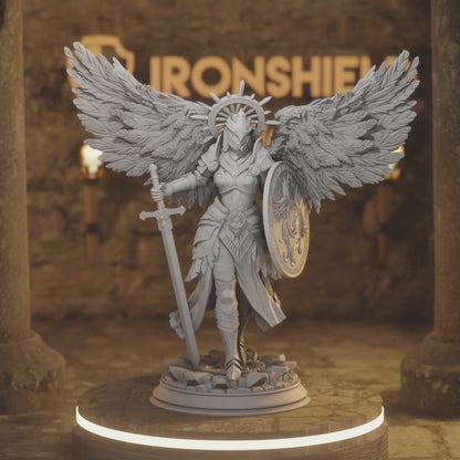 Soleria Celestial, Human Fighter, Paladin DnD miniature 3D printed resin tabletop RPG figure