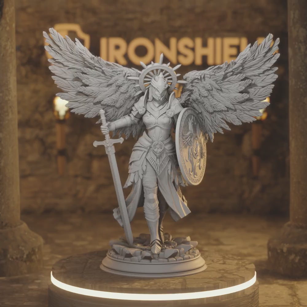 Soleria Celestial, Human Fighter, Paladin DnD miniature 3D printed resin tabletop RPG figure