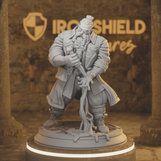 Korgrin Fledgling Dwarf Sorcerer DnD miniature 3D printed resin tabletop RPG figure