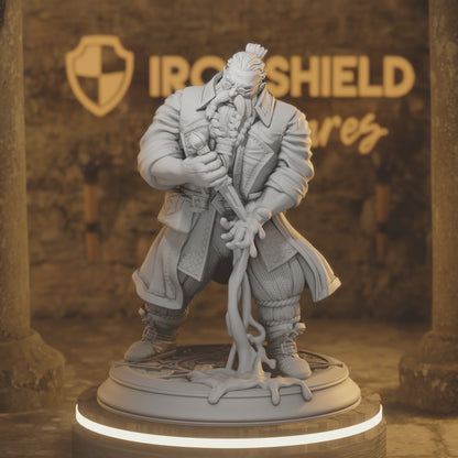 Korgrin Fledgling Dwarf Sorcerer DnD miniature 3D printed resin tabletop RPG figure