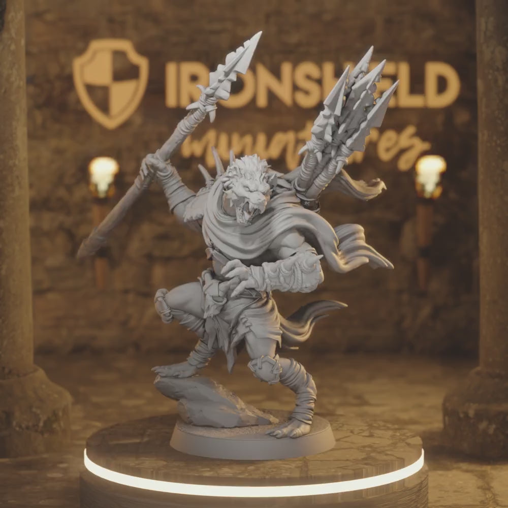 Boneyard Gnoll Stalker 2 Gnoll Ranger DnD miniature 3D printed resin tabletop RPG figure