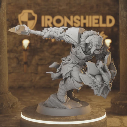 Ironcrag Orc 2 Orc Fighter DnD miniature 3D printed resin tabletop RPG figure