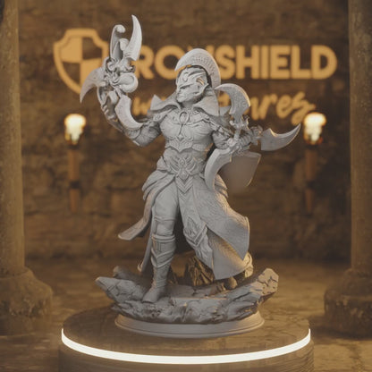 Aulten High Elf Eldritch Knight Ranger — 360° rotating view of 3D printed DnD miniature