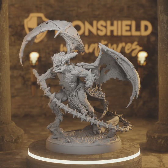 Courtier of Wrath 2 Fiend DnD miniature 3D printed resin tabletop RPG figure